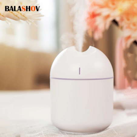 BALASHOV Umidificatore e diffusore portatile da 250 ml - Nebbia di aromi LED USB ...